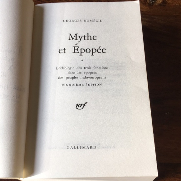 Mythe et Epopee (myth and epic) by Georges Dumezil French Language edition - Picture 10 of 16